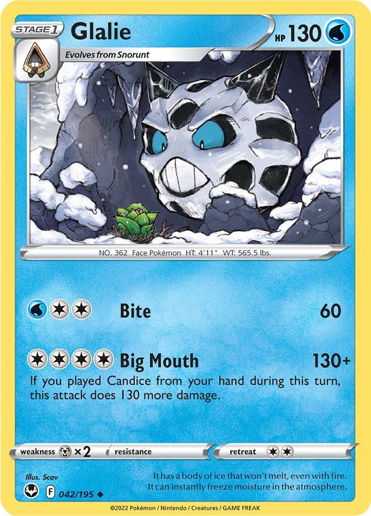 Glalie (042/195) [Sword & Shield: Silver Tempest] | Good Games Cannington