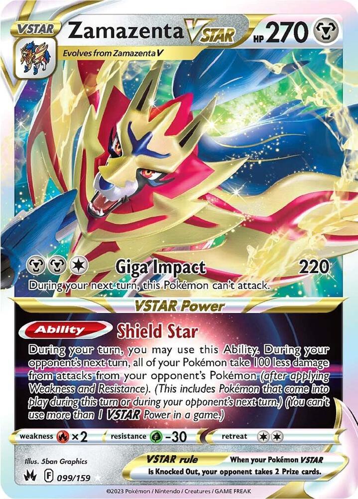 Zamazenta VSTAR 099/159 (Crown Zenith)  - Holofoil | Good Games Cannington