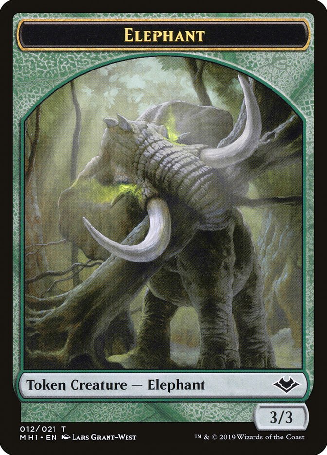 Elemental (008) // Elephant (012) Double-Sided Token [Modern Horizons Tokens] | Good Games Cannington