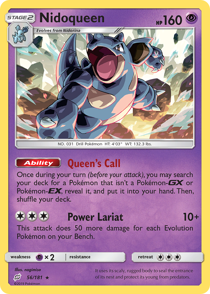 Nidoqueen (56/181) [Sun & Moon: Team Up] | Good Games Cannington