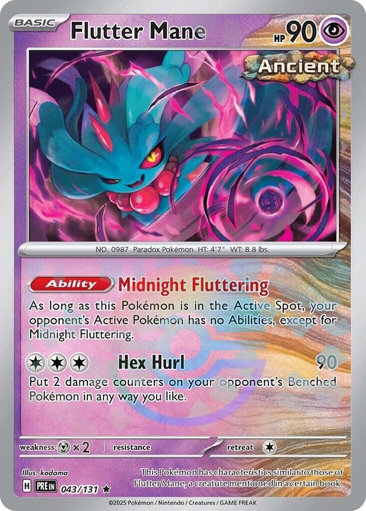 Flutter Mane (043/131) (Poke Ball Pattern) [Scarlet & Violet: Prismatic Evolutions] | Good Games Cannington