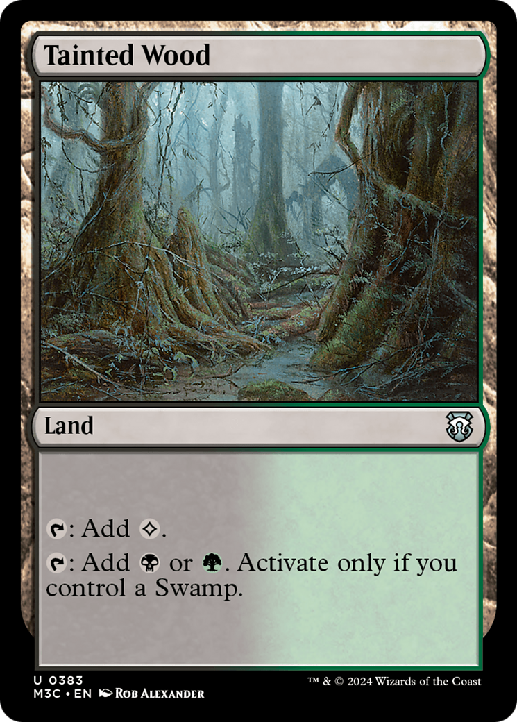Tainted Wood (Ripple Foil) [Modern Horizons 3 Commander] | Good Games Cannington