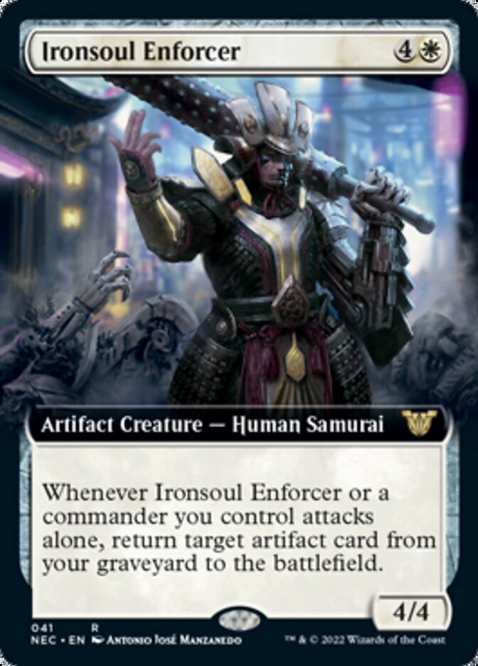 Ironsoul Enforcer (Extended Art) [Kamigawa: Neon Dynasty Commander] | Good Games Cannington