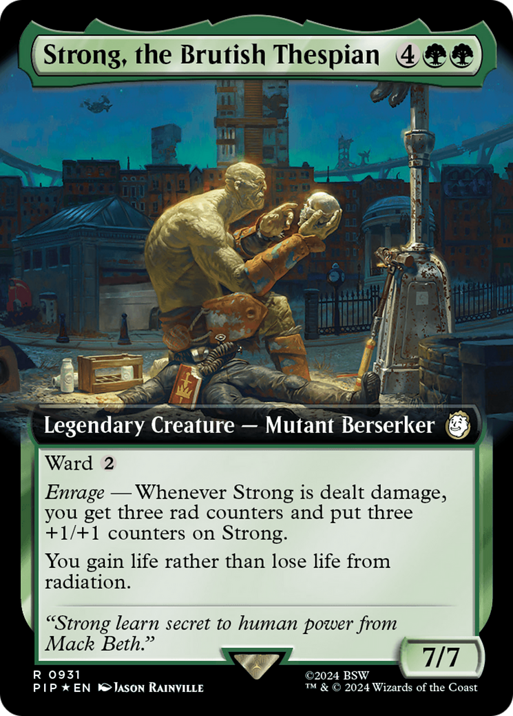 Strong, the Brutish Thespian (Extended Art) (Surge Foil) [Fallout] | Good Games Cannington