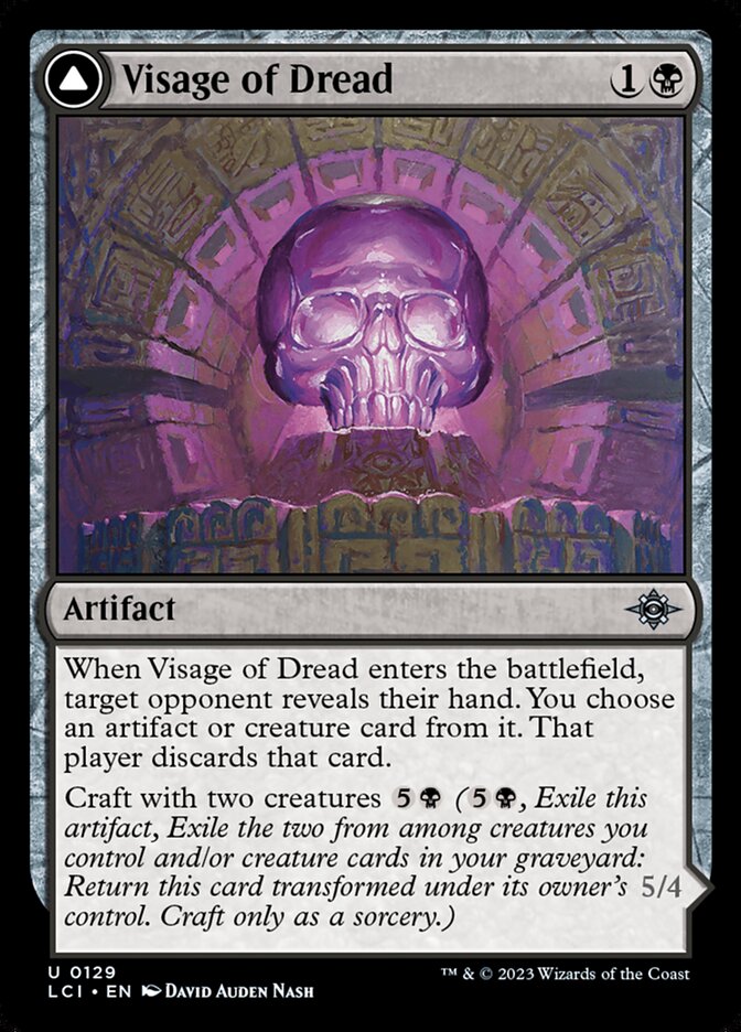 Visage of Dread // Dread Osseosaur 129 (The Lost Caverns of Ixalan)  | Good Games Cannington