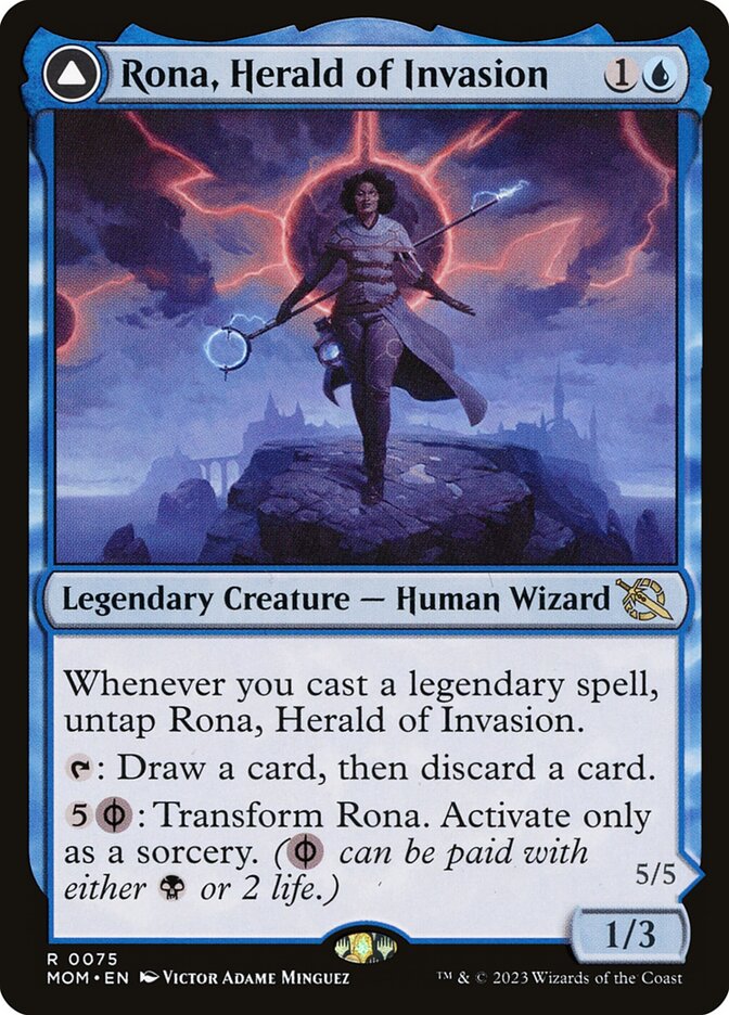 Rona, Herald of Invasion // Rona, Tolarian Obliterator 75 (March of the Machine)  | Good Games Cannington