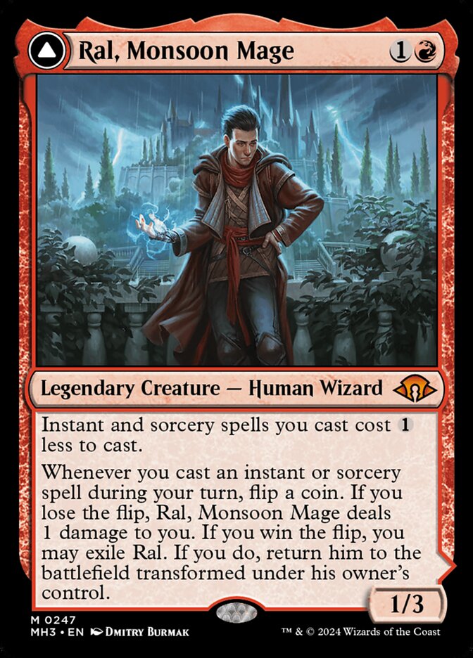 Ral, Monsoon Mage // Ral, Leyline Prodigy 247 (Modern Horizons 3)  | Good Games Cannington