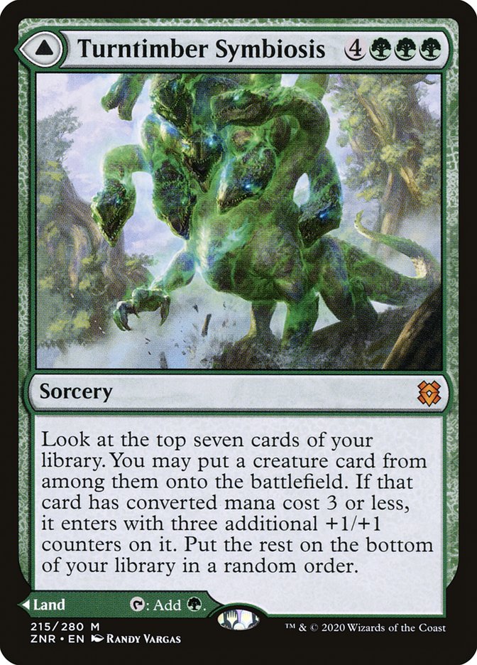 Turntimber Symbiosis // Turntimber, Serpentine Wood 215 (Zendikar Rising)  - Foil | Good Games Cannington