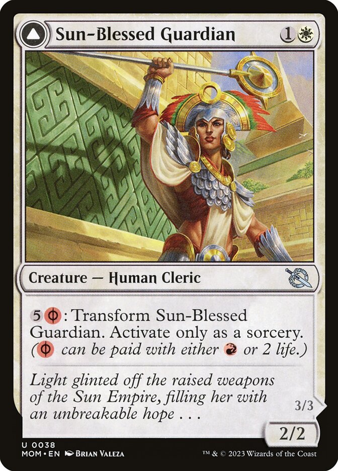 Sun-Blessed Guardian // Furnace-Blessed Conqueror 38/291 (March of the Machine)  | Good Games Cannington