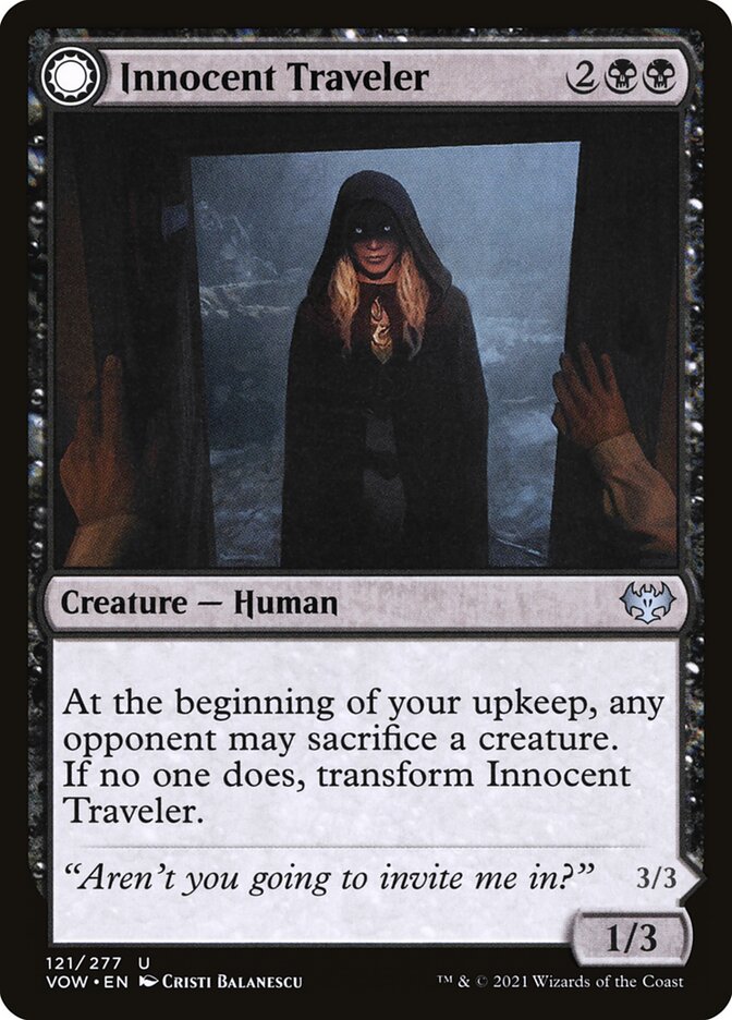Innocent Traveler // Malicious Invader 121/277 (Innistrad: Crimson Vow)  | Good Games Cannington