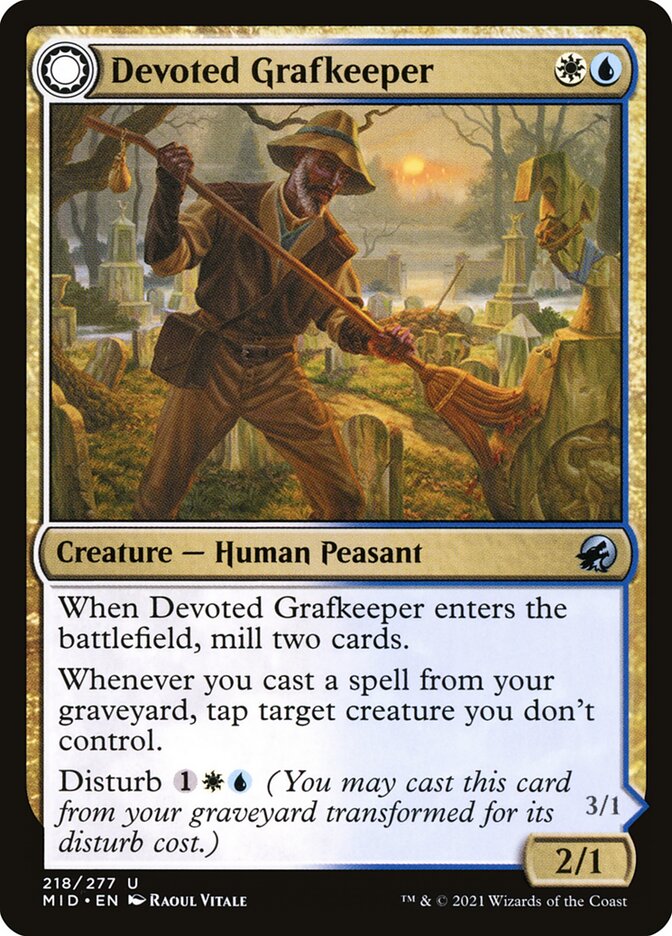 Devoted Grafkeeper // Departed Soulkeeper 218/277 (Innistrad: Midnight Hunt)  | Good Games Cannington