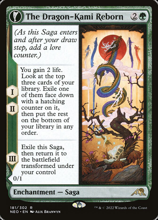 The Dragon-Kami Reborn // Dragon-Kami's Egg 181/302 (Kamigawa: Neon Dynasty)  | Good Games Cannington