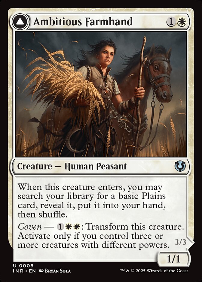 Ambitious Farmhand // Seasoned Cathar 8 (Innistrad Remastered)  - Foil | Good Games Cannington
