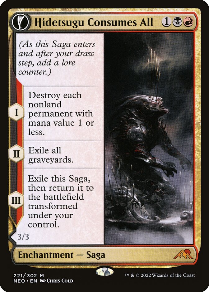 Hidetsugu Consumes All // Vessel of the All-Consuming 221/302 (Kamigawa: Neon Dynasty)  | Good Games Cannington