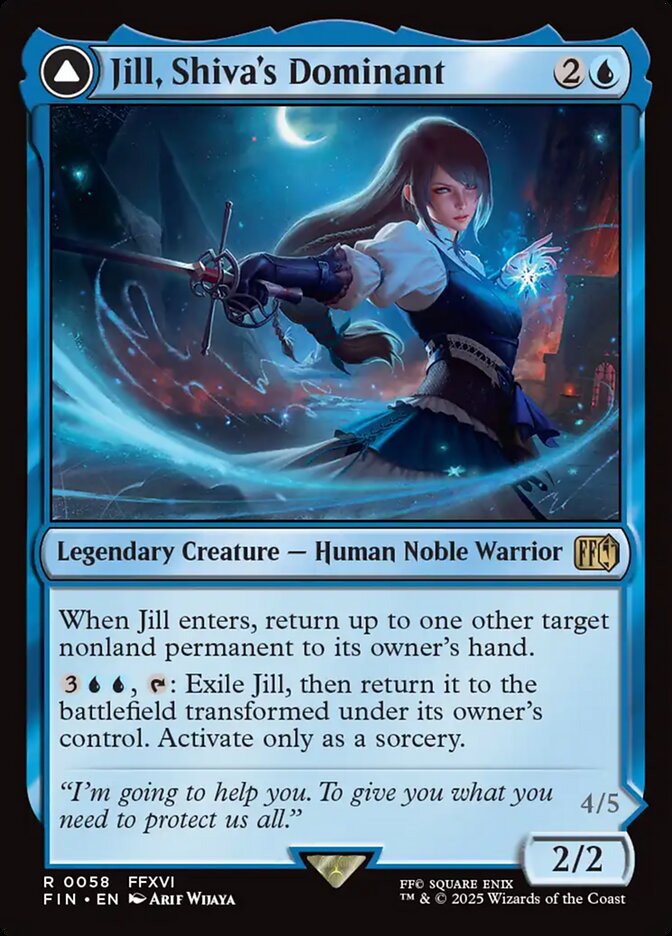 Jill, Shiva's Dominant // Shiva, Warden of Ice 58 (FINAL FANTASY)  - Foil | Good Games Cannington