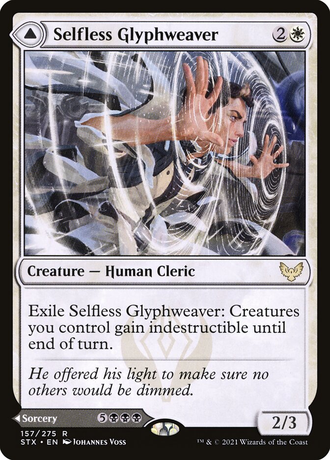 Selfless Glyphweaver // Deadly Vanity 157 (Strixhaven: School of Mages)  - Foil | Good Games Cannington