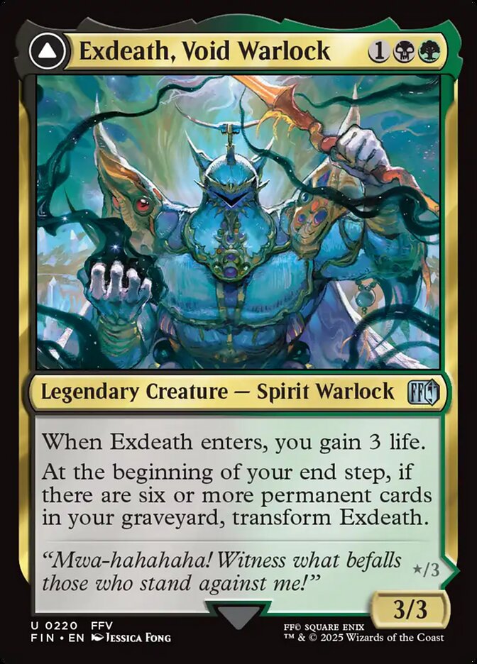 Exdeath, Void Warlock // Neo Exdeath, Dimension's End 220/309 (FINAL FANTASY)  - Foil | Good Games Cannington