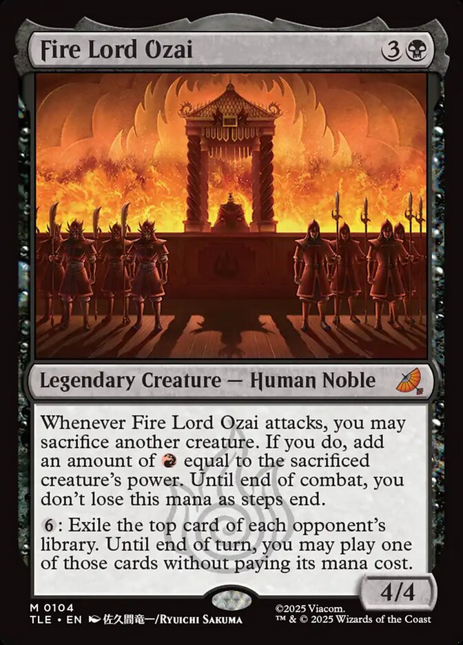 Fire Lord Ozai 104 (Avatar: The Last Airbender: Eternal-Legal)  - Foil | Good Games Cannington