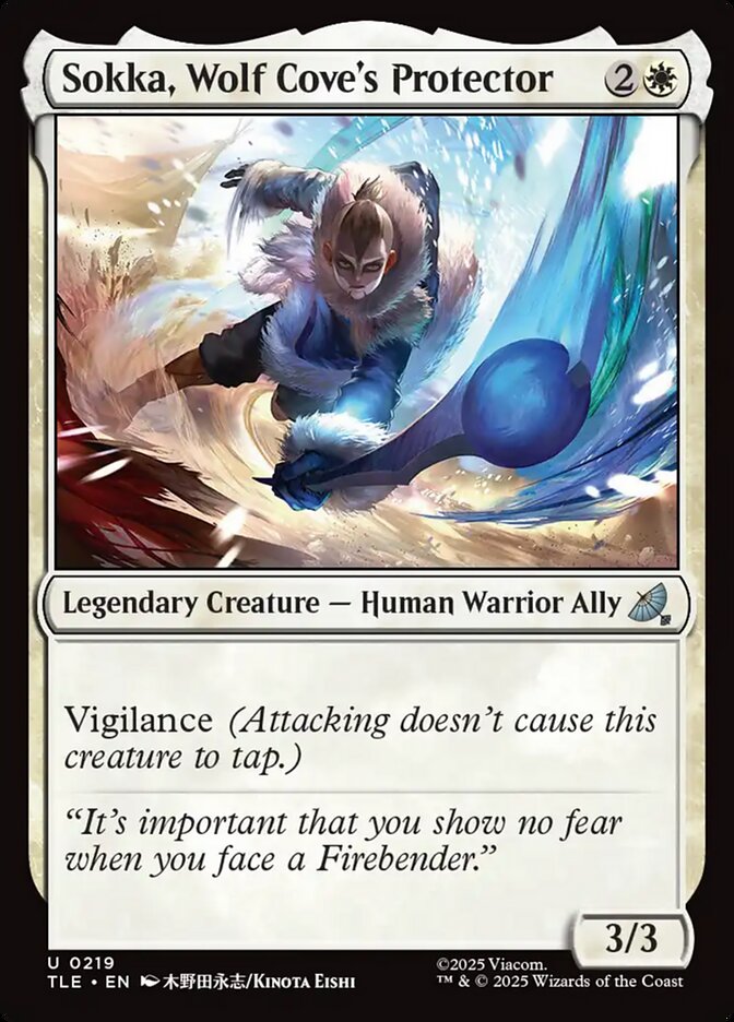 Sokka, Wolf Cove's Protector 219 (Avatar: The Last Airbender: Eternal-Legal)  - Foil | Good Games Cannington