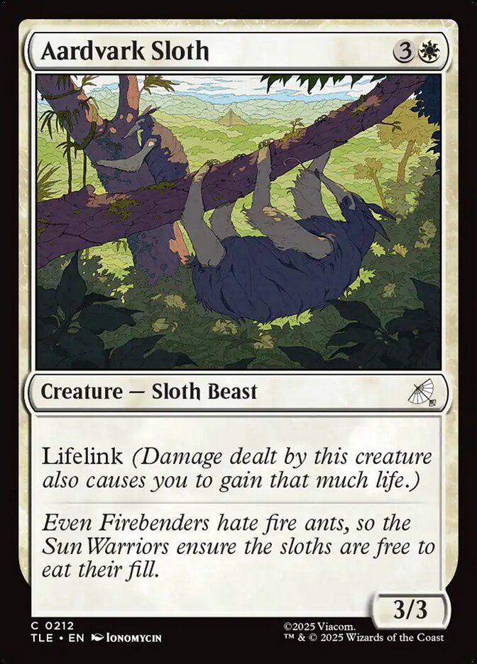 Aardvark Sloth 212/317 (Avatar: The Last Airbender: Eternal-Legal)  - Foil | Good Games Cannington
