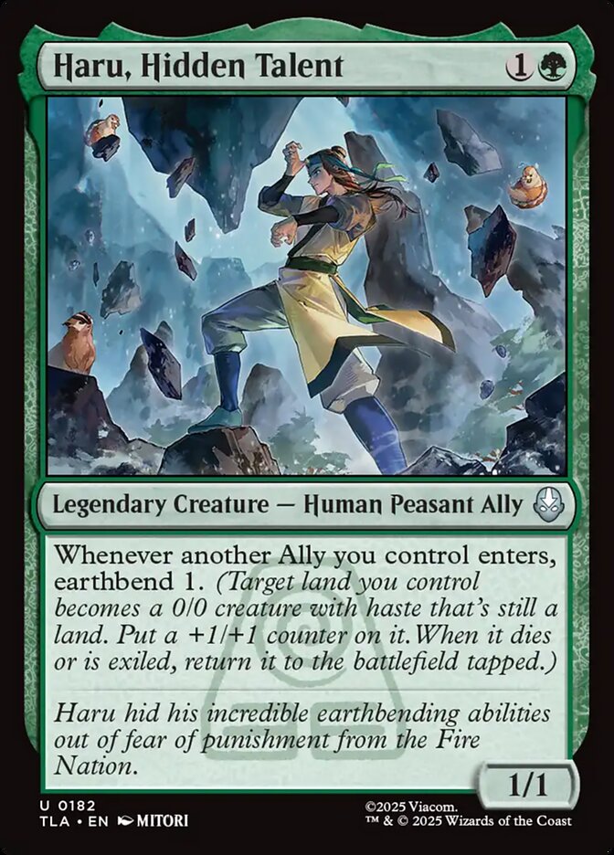 Haru, Hidden Talent 182 (Avatar: The Last Airbender)  - Foil | Good Games Cannington