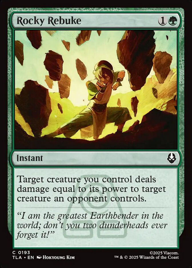 Rocky Rebuke 193/286 (Avatar: The Last Airbender)  - Foil | Good Games Cannington