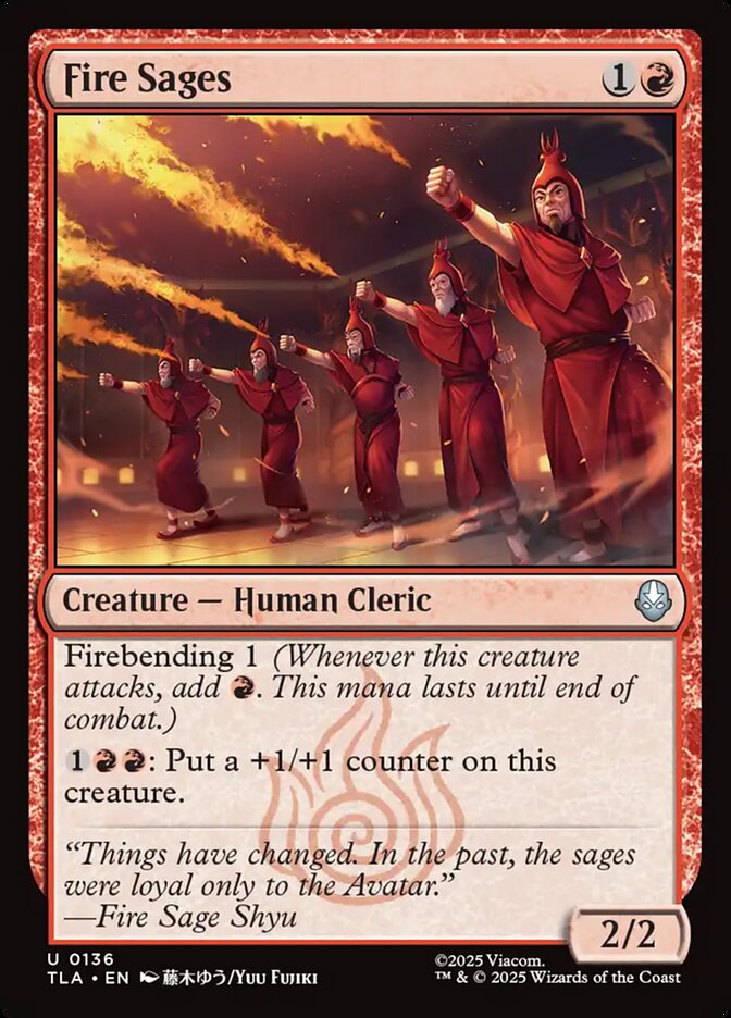 Fire Sages 136/286 (Avatar: The Last Airbender)  | Good Games Cannington