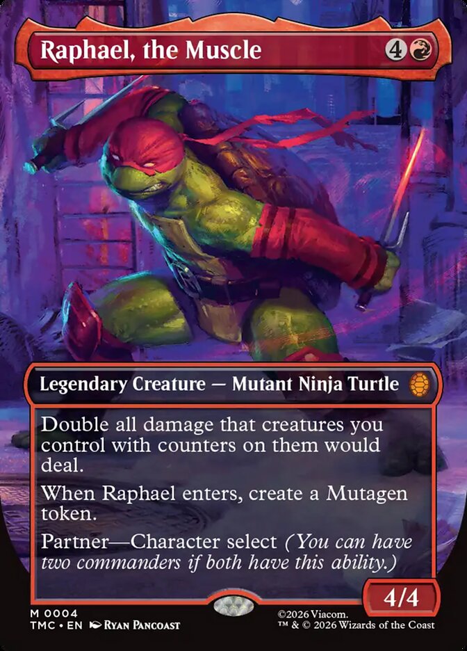 Raphael the Muscle 0004 Borderless 4 (Commander: Teenage Mutant Ninja Turtles)  | Good Games Cannington