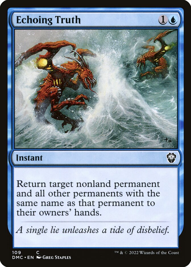 Echoing Truth 109 (Commander: Dominaria United)  | Good Games Cannington