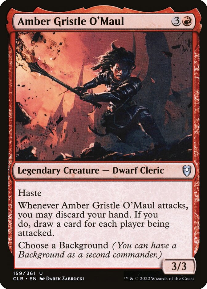 Amber Gristle O'Maul 159 (Commander Legends: Battle for Baldur's Gate)  - Foil | Good Games Cannington