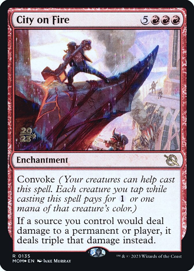 City on Fire 135s/162 (Prerelease Cards)  - Foil | Good Games Cannington