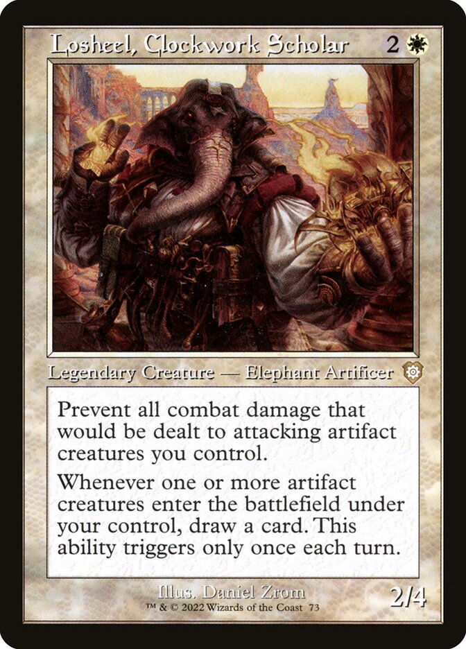 Losheel Clockwork Scholar Retro Frame 73 (Commander: The Brothers' War)  | Good Games Cannington