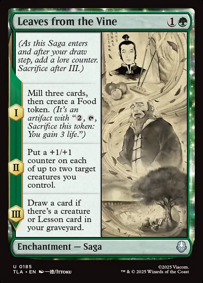Leaves from the Vine 185/286 (Avatar: The Last Airbender)  | Good Games Cannington