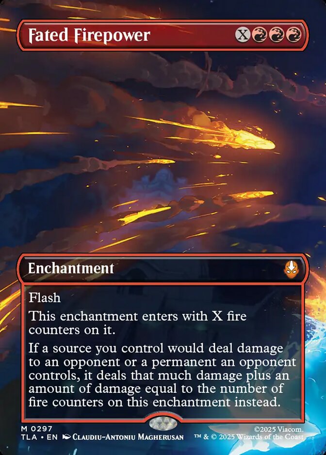 Fated Firepower 297 (Avatar: The Last Airbender)  - Borderless Foil | Good Games Cannington