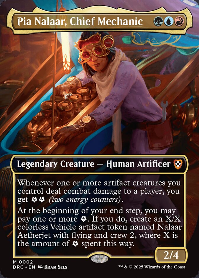 Pia Nalaar, Chief Mechanic 2/187 (Commander: Aetherdrift)  - Borderless Foil | Good Games Cannington