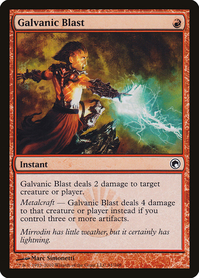 Galvanic Blast 91 (Scars of Mirrodin)  | Good Games Cannington