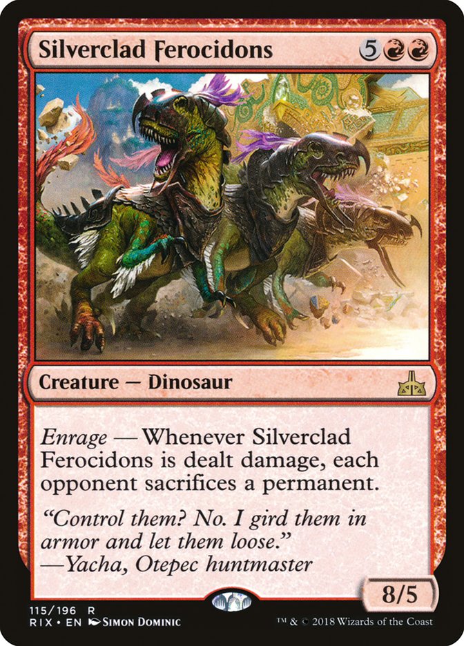 Silverclad Ferocidons 115 (Rivals of Ixalan)  - Foil | Good Games Cannington