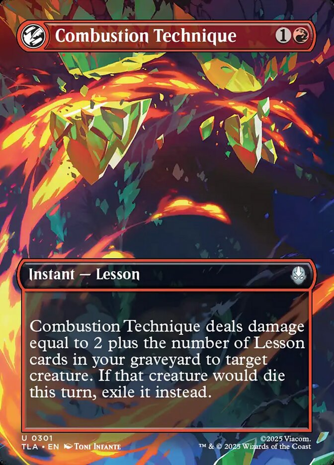 Combustion Technique  301/286 (Avatar: The Last Airbender)  - Borderless Foil | Good Games Cannington