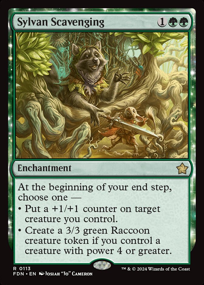 Sylvan Scavenging 113 (Foundations)  - Foil | Good Games Cannington