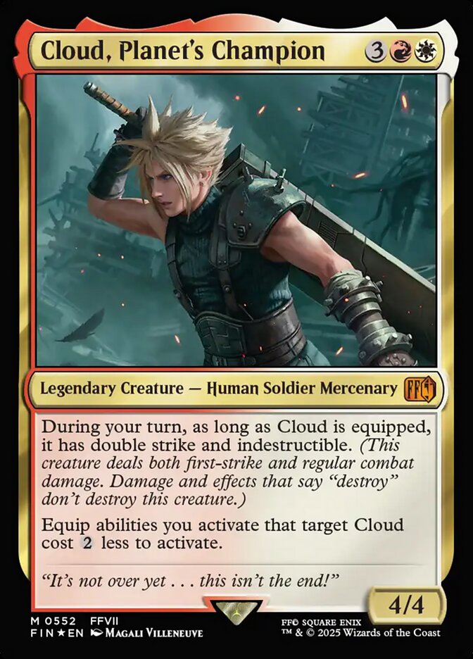 Cloud, Planet's Champion 552 (FINAL FANTASY)  - Foil | Good Games Cannington