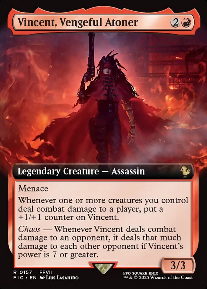 Vincent, Vengeful Atoner 157 (Commander: FINAL FANTASY)  - Borderless | Good Games Cannington