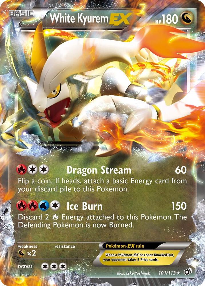 White Kyurem EX 101/113 (Legendary Treasures)  - Holofoil | Good Games Cannington
