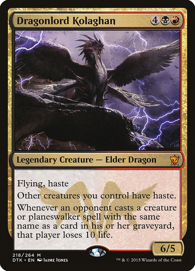 Dragonlord Kolaghan 218/264 (Dragons of Tarkir)  | Good Games Cannington
