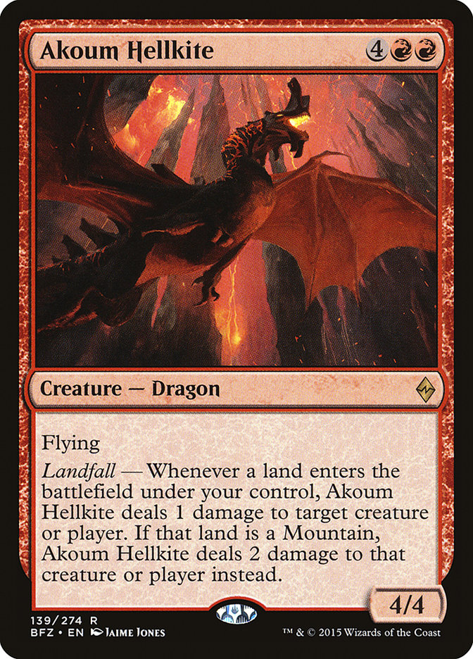 Akoum Hellkite 139/274 (Battle for Zendikar)  | Good Games Cannington
