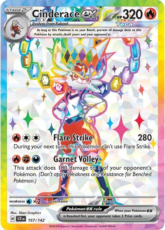 Cinderace ex 157/142 (SV07: Stellar Crown)  - Holofoil | Good Games Cannington