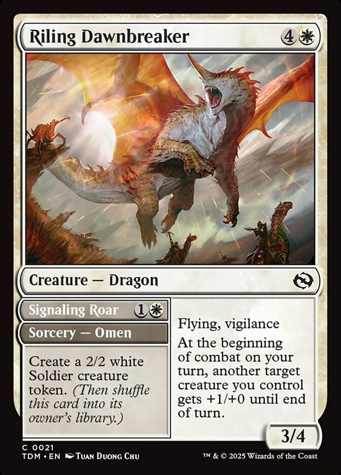 Riling Dawnbreaker // Signaling Roar 21 (Tarkir: Dragonstorm)  | Good Games Cannington