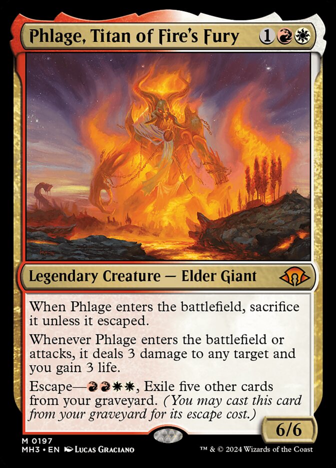 Phlage, Titan of Fire's Fury 197 (Modern Horizons 3)  - Foil | Good Games Cannington
