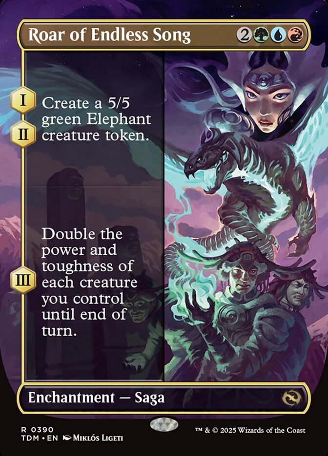 Roar of Endless Song 390 (Tarkir: Dragonstorm)  - Borderless | Good Games Cannington