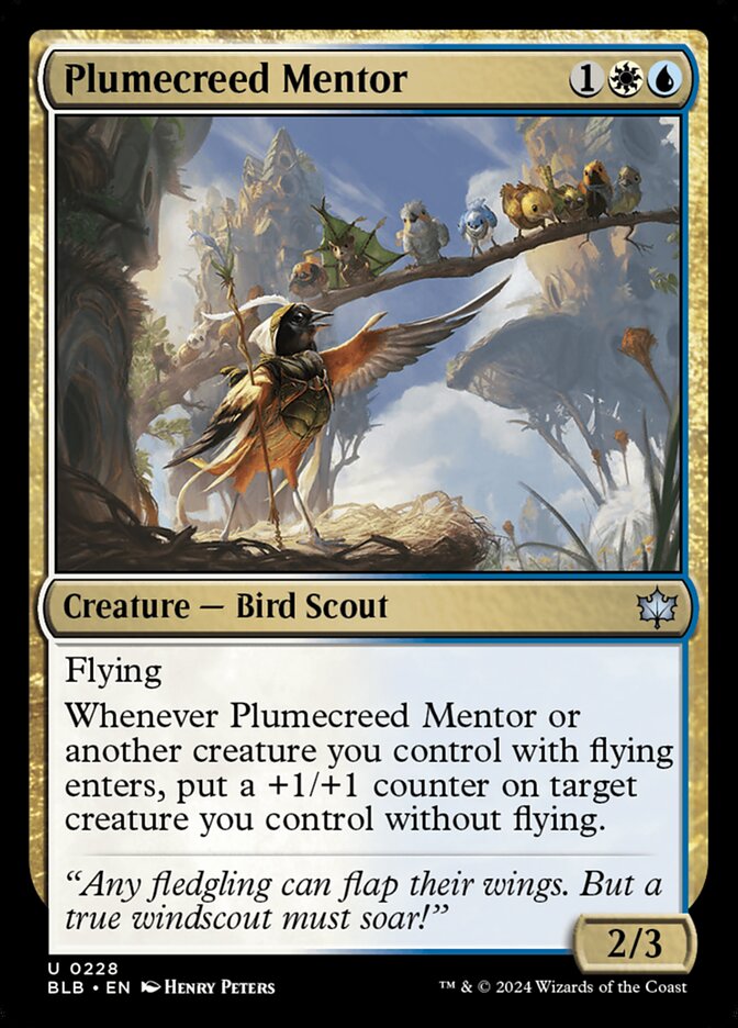 Plumecreed Mentor 228 (Bloomburrow)  - Foil | Good Games Cannington
