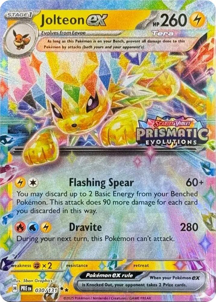 Jolteon ex Prismatic Evolutions Stamp 030/131 (Miscellaneous Cards & Products)  - Holofoil | Good Games Cannington